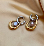 Boucles d'oreilles Kylie - Perles baroques d'eau douce grises