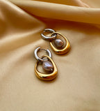 Boucles d'oreilles Kylie - Perles baroques d'eau douce grises