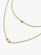Minimal Double Layer Pearl Necklace