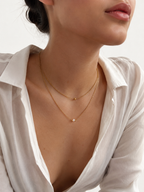 Minimal Double Layer Pearl Necklace