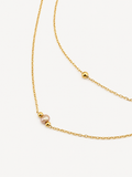 Minimal Double Layer Pink Pearl Necklace