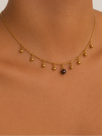 Bead and Pearl Charm Necklace