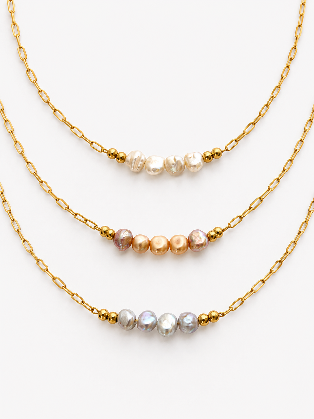 Baroque White Pearl Necklace