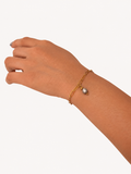 paperclip grey pearl bracelet