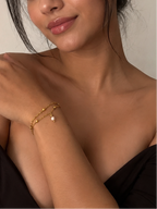 Double Layer Twisted Pearl Bracelet