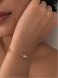 Hearts Pink Pearl Bracelet