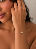 Gold and Pink Petit Pearl Bracelet