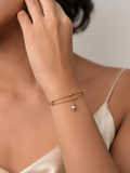 Double Layer Grey Pearl Bracelet