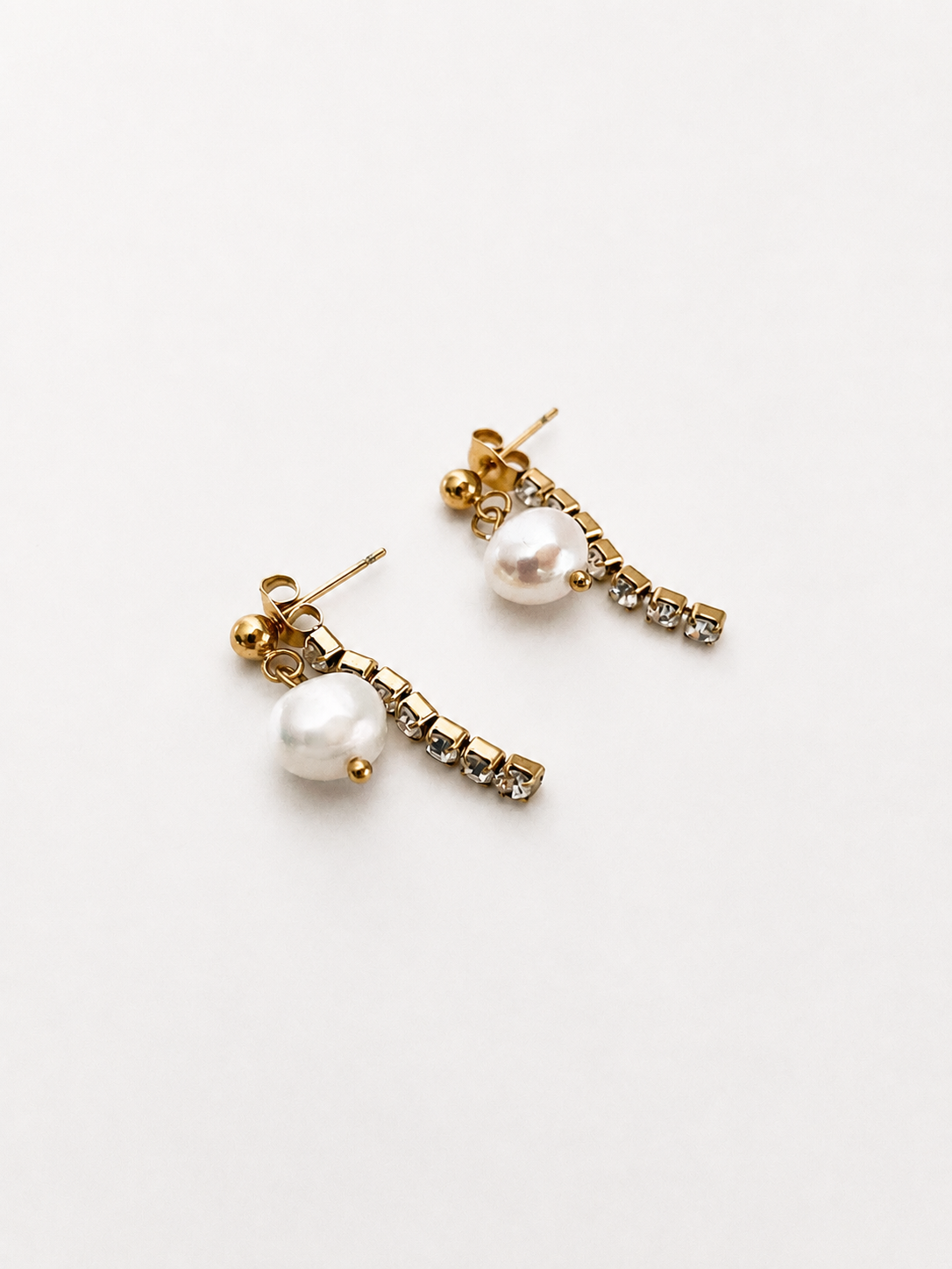 Siren Baroque Round Pearl Drop Earrings