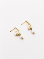 Delicate Pearl Huggie Earrings