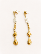 Molten River Baroque Pearl Drop Earrings