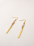 Elegant Gold Pearl Drop Earrings