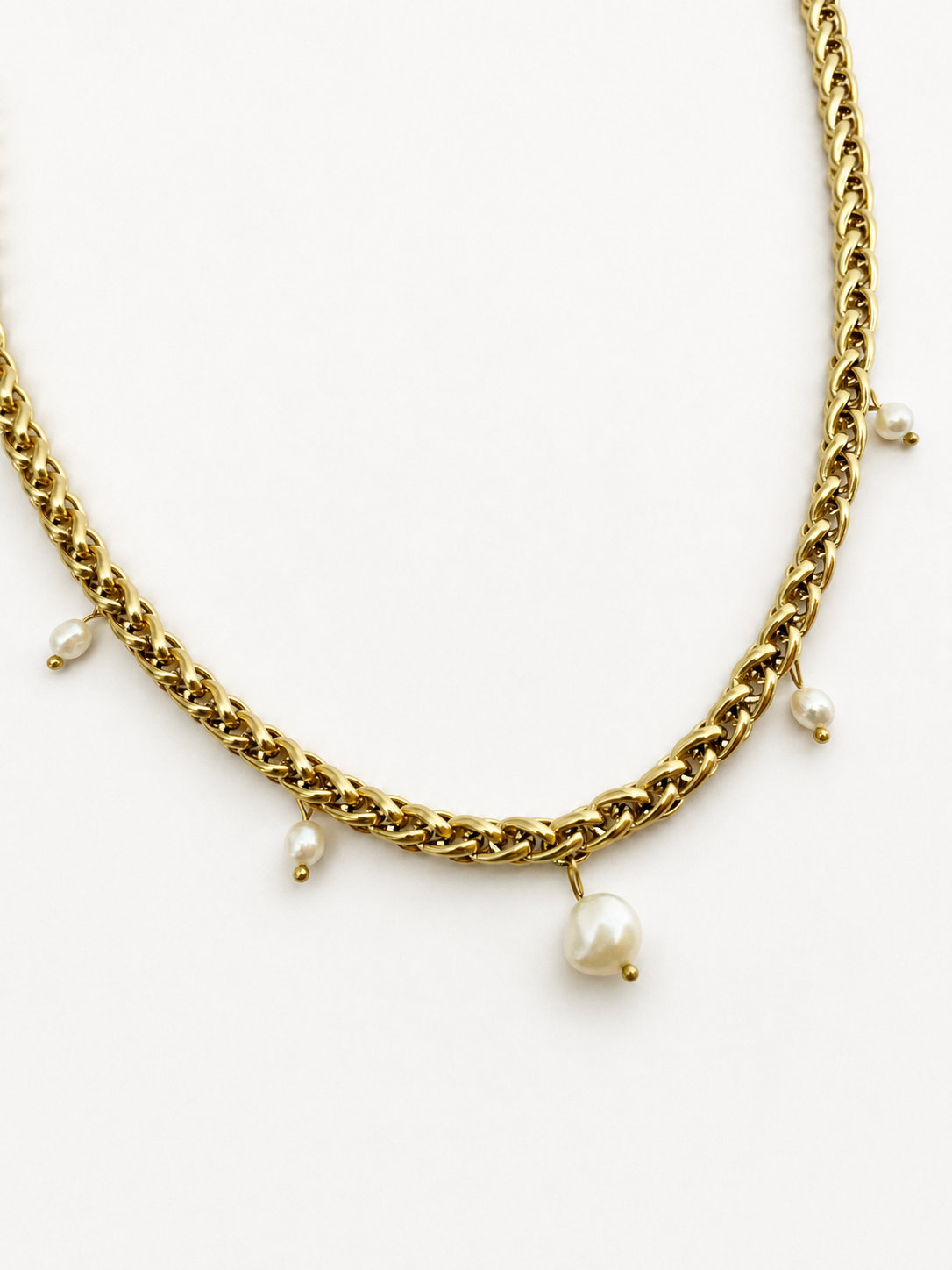 Statement Pearl Charm Necklace