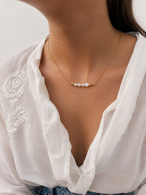 Baroque White Pearl Necklace