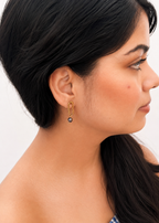 Minimal Dark Pearl Stud Earrings