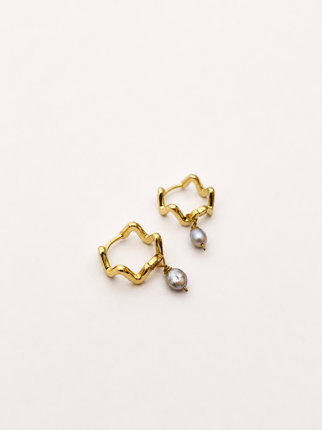 Waves Petit Creole Earrings