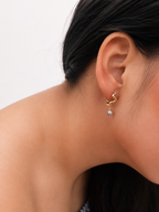 Waves Petit Creole Earrings