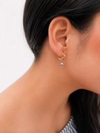 Waves Petit Creole Earrings