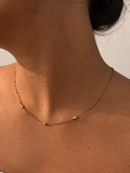 Delicate White Keshi Pearl Necklace