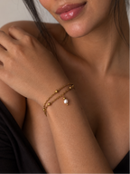 Double Layer Twisted Pearl Bracelet