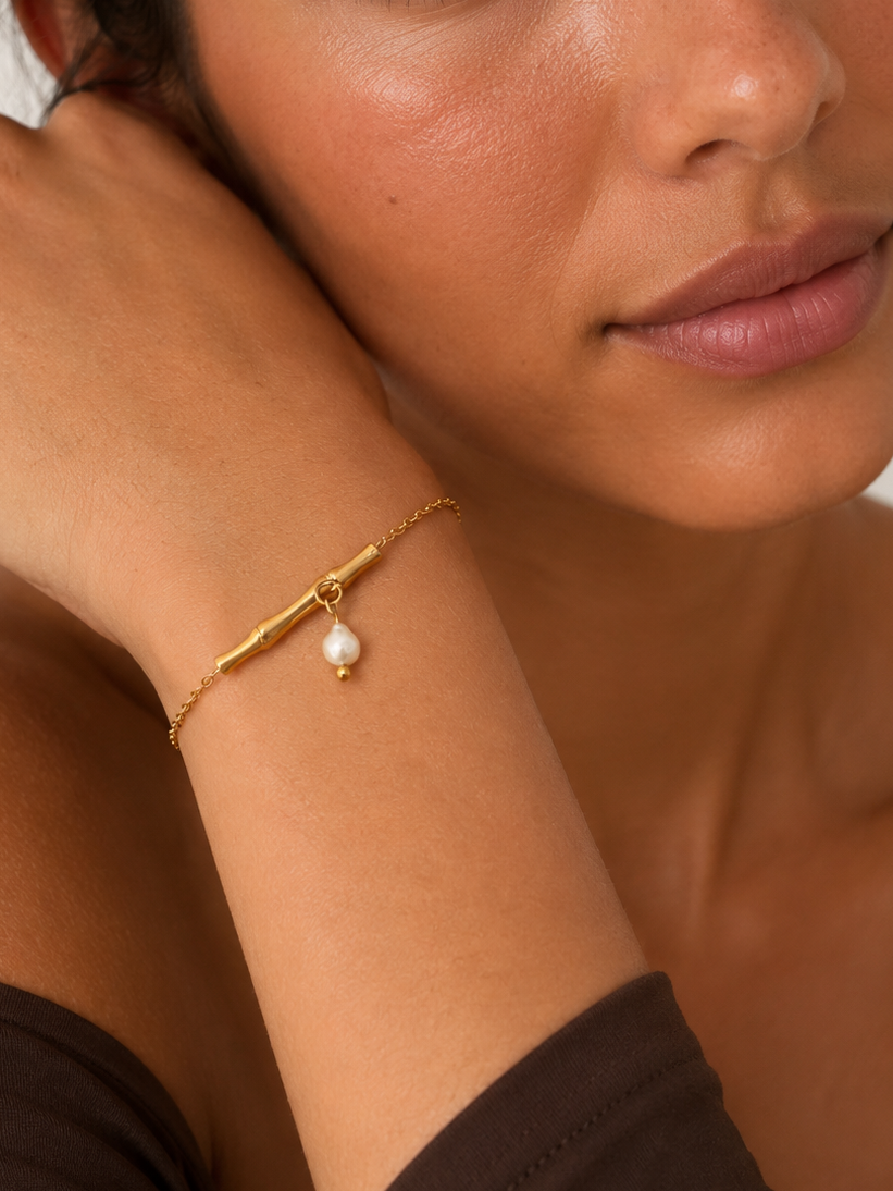 Twig White Pearl Bracelet