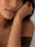 Hearts White Pearl Bracelet