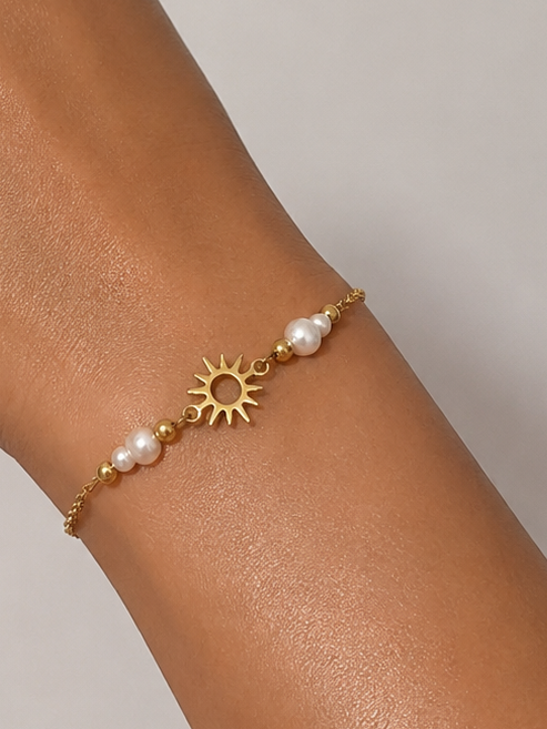 Soleil White Pearl Bracelet
