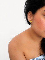 Gingko Leaf Oval Pearl Drop Earrings