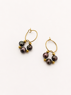 Perli Baroque Dark Pearl Hoops