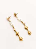Molten River Baroque Pearl Drop Earrings