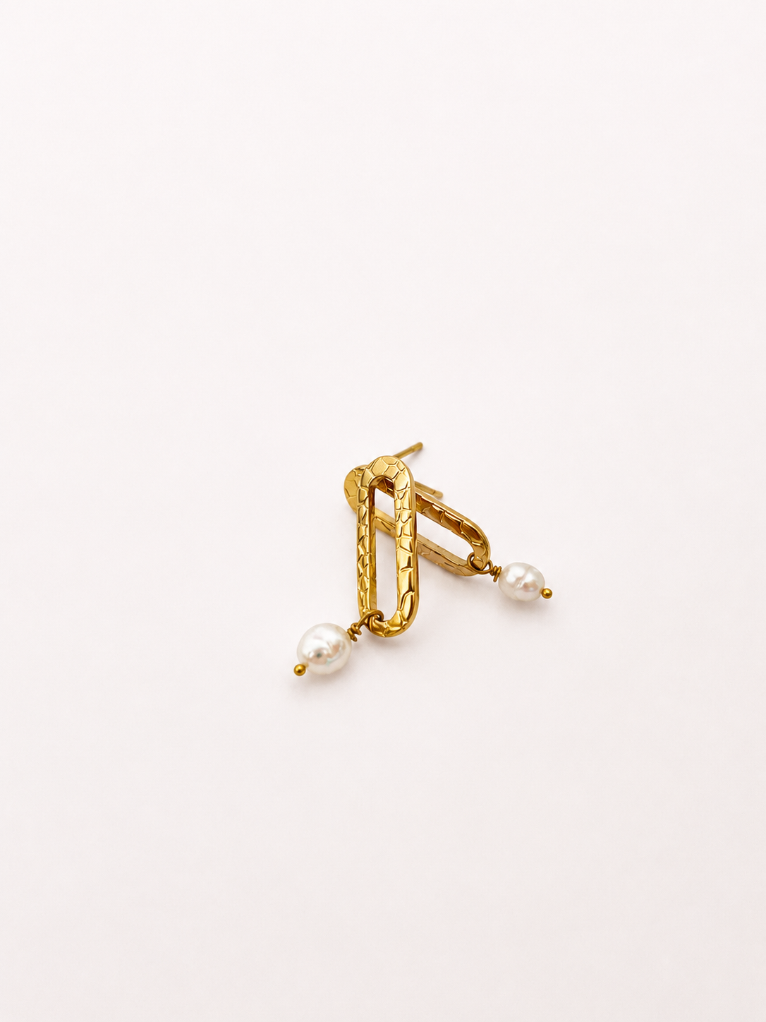 Minimal White Pearl Stud Earrings
