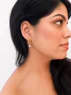 Minimal White Pearl Stud Earrings