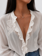 Lariat White Pearls Y-Necklace