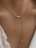 Lariat White Pearls Y-Necklace