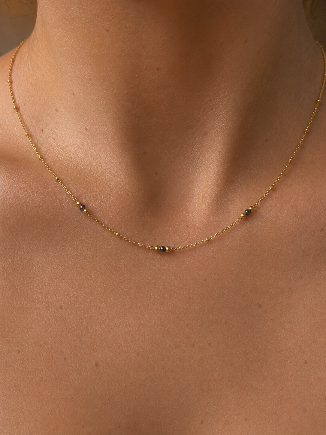Delicate Grey Keshi Pearl Necklace