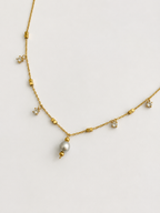 Sparkling Grey Pearl Necklace