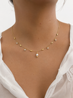 Sparkling White Pearl Necklace