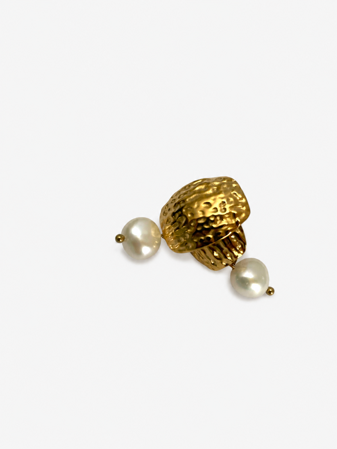 Textured Keshi Baroque Pearl Drop Earrings