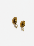Textured Keshi Baroque Pearl Drop Earrings