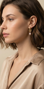 Earrings Chérie - Pink Baroque Freshwater Pearls
