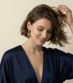 Boucles d'oreilles Kylie - Perles baroques d'eau douce grises