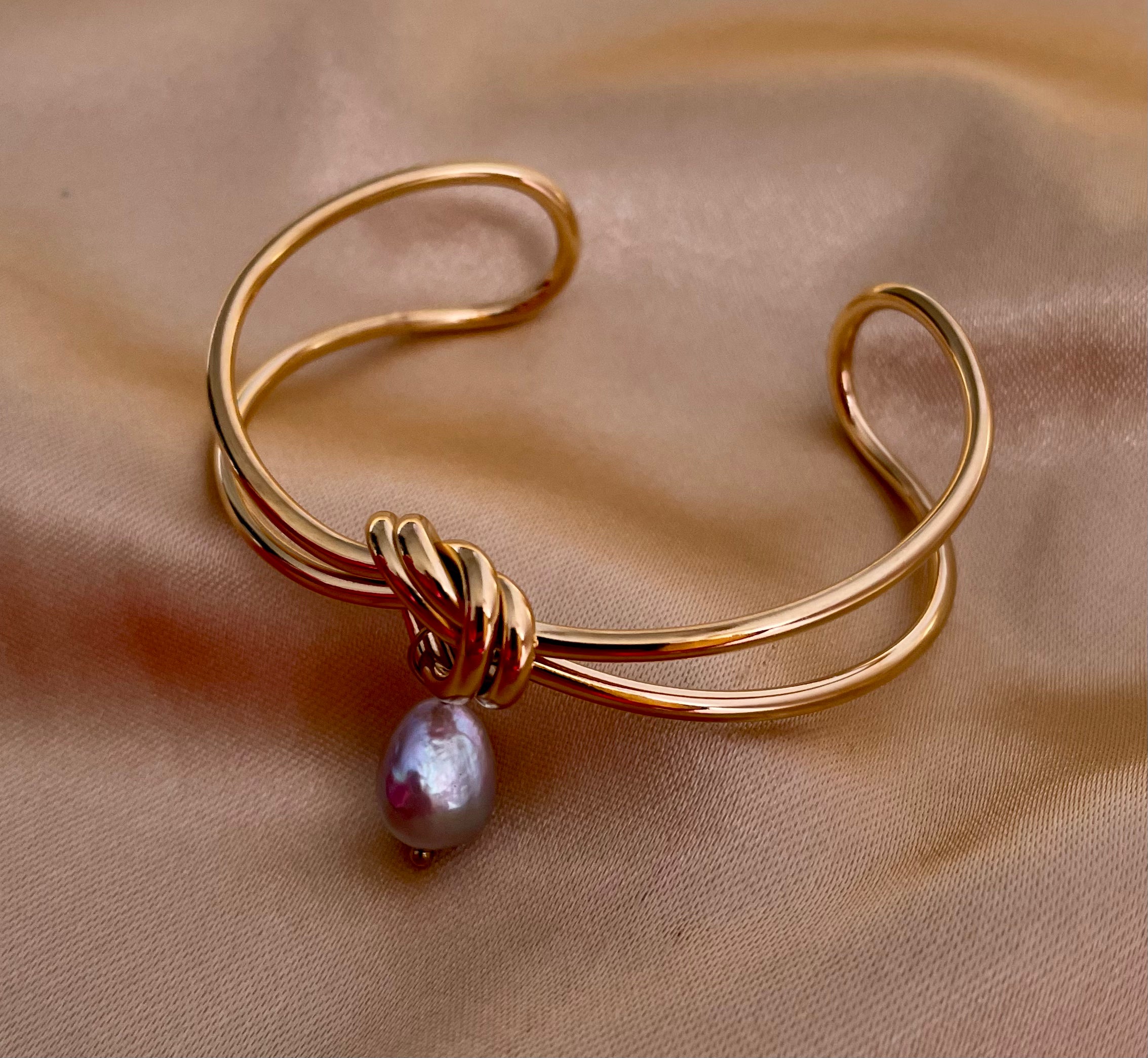 Bracelet Agathe - Grey Freshwater Pearl